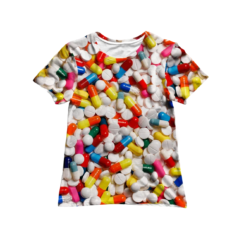 Pills Women's Tee Fleece Nylon Spandex