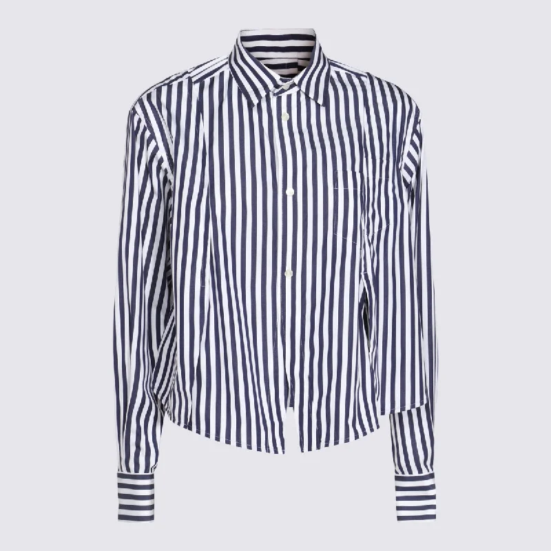 Sacai Shirts Notch Collar Peter Pan Collar Cowl Neck