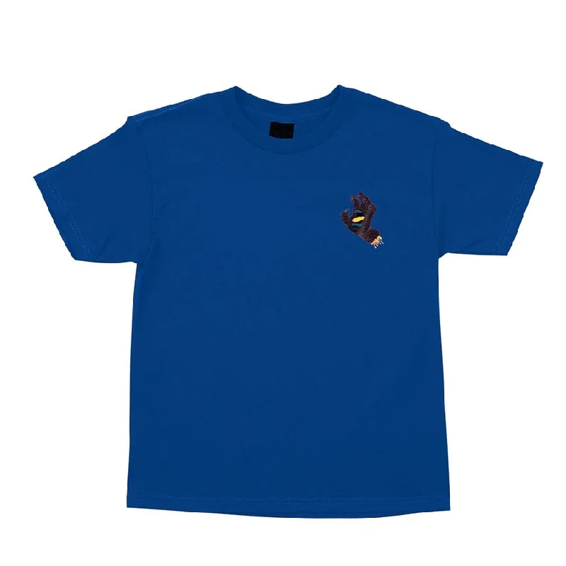 Santa Cruz Framework Hand Short Sleeve Youth T-Shirt - Royal Blue Asymmetrical Pockets Print