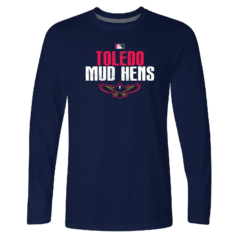 Toledo Mud Hens Vexed Real Hen Long Sleeve T-shirt Spandex Blend Rayon Blend Denim Blend