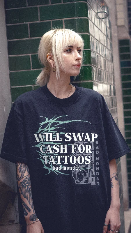 WSCFT Metal Tee / Front Print Embroidered Appliqued Beaded