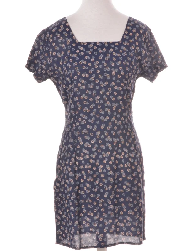 Label Navy Short Dress Tunics Print Colorful