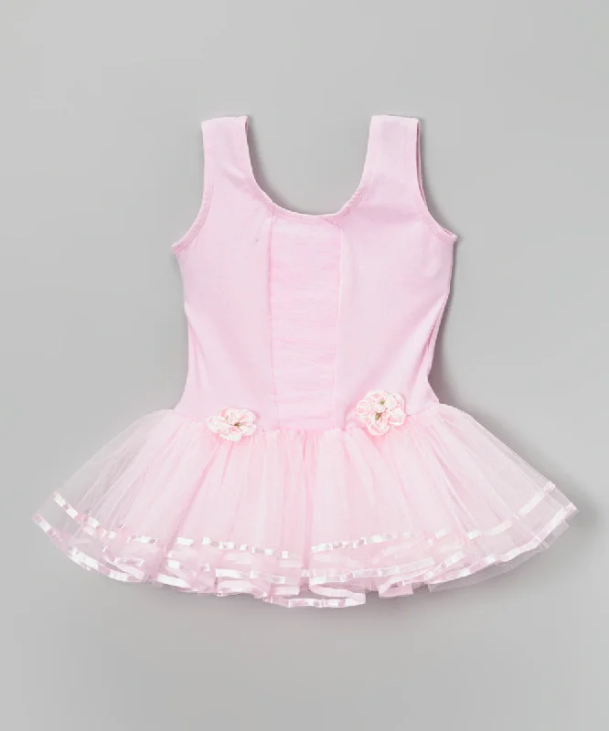 Pink Ruffle -Front Ballet Dress Tunics Corduroy durable