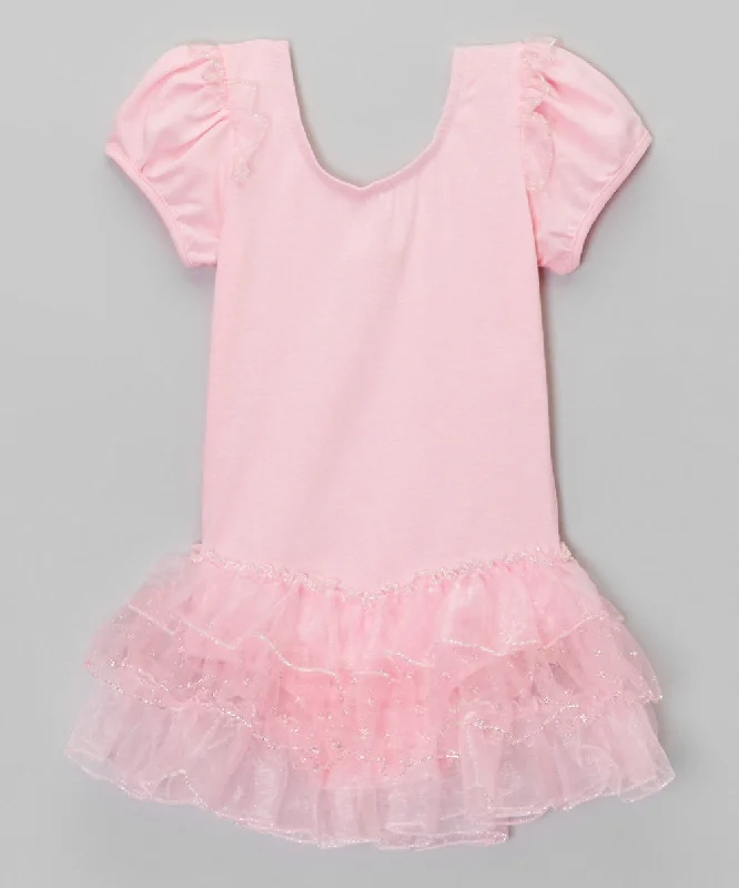 Pink Short Sleeve Ballet Dress Tunics Fall fleece