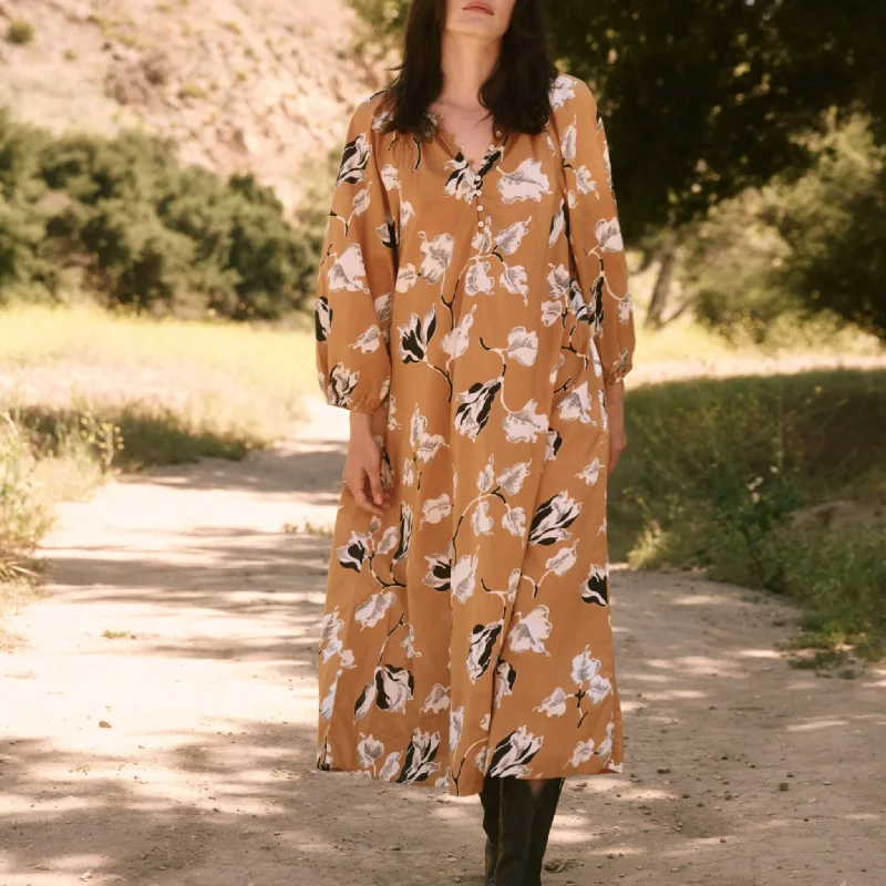 the great derby dress with braided belt in amber antique floral Tunics Cozy comfortable