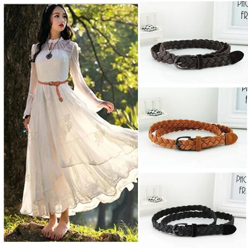 Women New Style Candy Color Dress Belt Tunics Velvet soft